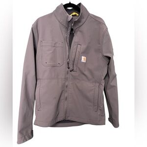 🧥 Carhartt Gray Insulated Jacket | Zip Sleeve Pocket | Size M